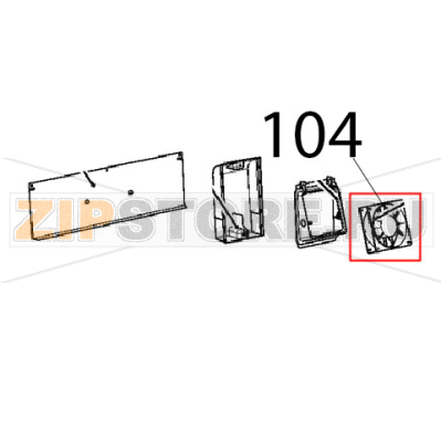 Ventola raffreddamento 230 V Unox XBC 615EG Ventola raffreddamento 230 V Unox XBC 615EGЗапчасть на деталировке под номером: 104