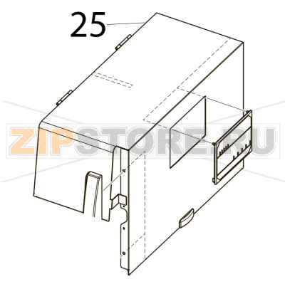 Top cover Toshiba TEC B-SX5T-TS12/22-QP Top cover Toshiba TEC B-SX5T-TS12/22-QPЗапчасть на деталировке под номером: 25