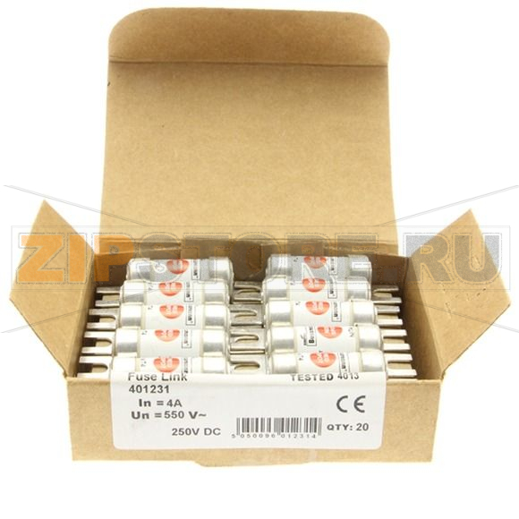 Предохранитель, 4 A, AC 550 В, DC 250 В, 80 кА, BS88/A1, 14 * 56 мм, gL/gG, BS Eaton 4AMP 550V AC B 