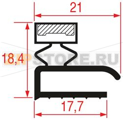 УПЛОТНИТЕЛЬ ПОД ПАНЕЛЬ 636Х388 ММ 