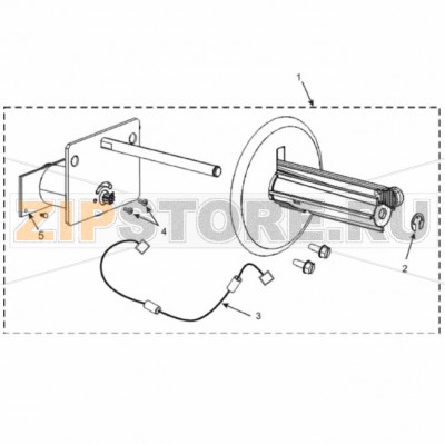 Подмотка ленты в сборе Zebra Z4Mplus Подмотка ленты в сборе Zebra Z4MplusЗапчасть на сборочном чертеже под номером: 1Количество запчастей в комплекте: 1Название запчасти Zebra на английском языке: Kit Liner Take-Up 