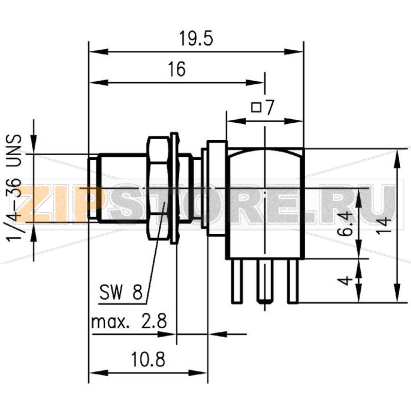 Разъем SMA, 50 Ом, 1 шт Telegärtner J01151A0201 