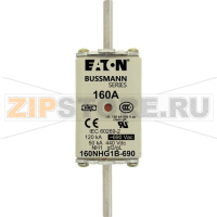 Предохранитель, 160 A, AC 690 В, 120 кА, NH1, gL/gG, IEC Eaton NH FUSE 160AMP 690V gG SIZE 1