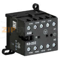 Миниконтактор K6-22-Z, 3 А, 400 В, AC3, катушка: 48 В/АС ABB GJH1211001R0223