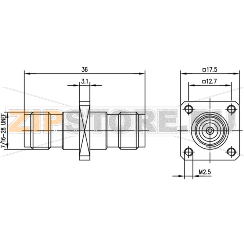 Разъем TNC, 1 шт Telegärtner J01014A0004 