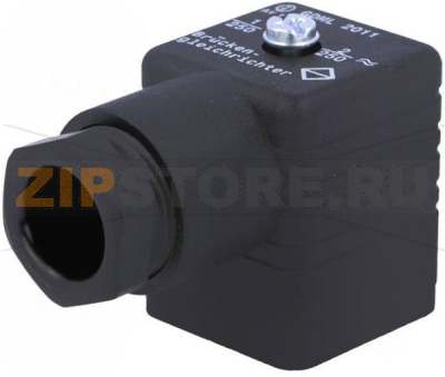 Разъем питания прямоугольный 2 A, 250 В, 3 контакта Hirschmann GDML 2011 GB 1 BLACK 