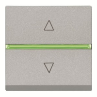 Механизм электронного выключателя жалюзи, двухмодульный, серебристый ABB 2CLA226120N1301