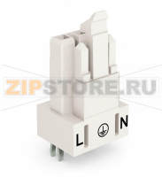 Розетка для печатных плат; прямые; 3-пол.; Код. A; белые Wago 890-823