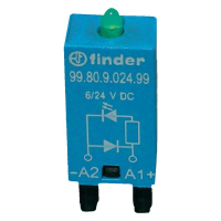 Модуль вставной с безынерционным диодом, без светодиода Finder 99.80.9.024.90.0