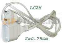 PROLONGATEUR 2M 6A 2X0,75MM