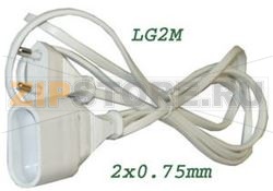 PROLONGATEUR 2M 6A 2X0,75MM 