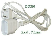 PROLONGATEUR 2M 6A 2X0,75MM