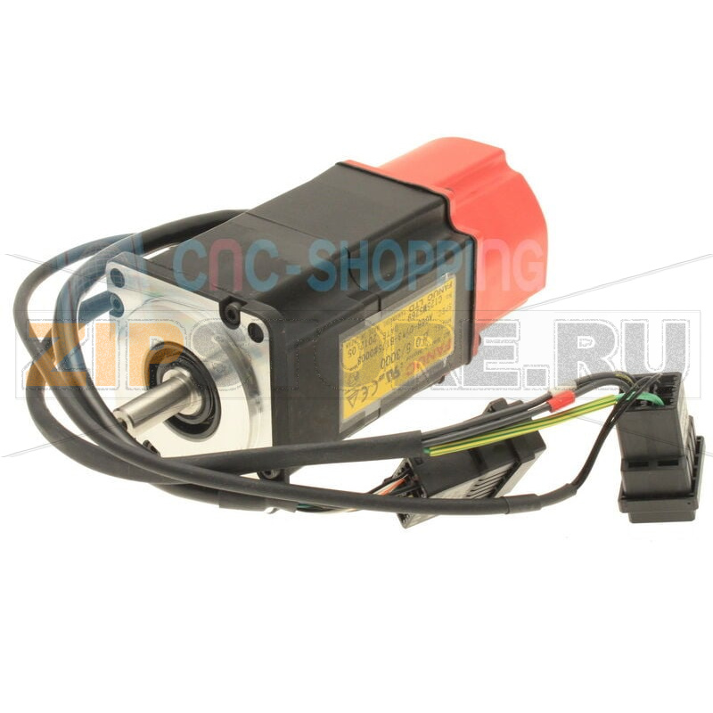 Серводвигатель с прямым валом, шпонкой и тормозом Fanuc A06B-0113-B175 