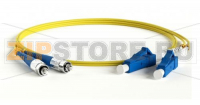 Hyperline FC-D2-9-FC/UR-LC/UR-H-3M-LSZH-YL (FC-9-FC-LC-UPC-3M) Патч-корд волоконно-оптический (шнур) SM 9/125 (OS2), FC/UPC-LC/UPC, duplex, LSZH, 3 м