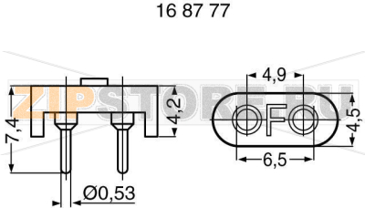 Гнездо для подключения генератора HC-18, 4.2x4.5x6.5 мм Fischer Elektronik PQ 18 Z 