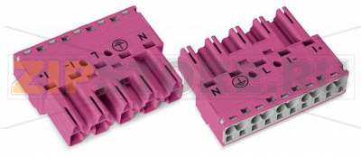 Штекер; 5-пол.; Код. B; 4,00 mm; розовые Wago 770-295/080-000 Protected against mismating and maintenance-freePush-in CAGE CLAMP® spring pressure connection technology allows solid conductors to be simply pushed into a unit.Two wire connections per pole for loops or bridgesAdditional variable coding is possible.Components can be clearly printed on and color-coded to meet custom requirements....
