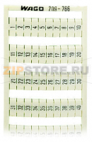 Маркировочная карта WSB; в картах; МАРКИРОВАНО; 1 ... 50&2X; not stretchable; Вертикальная маркировка; с креплением на защелке; белые Wago 209-766