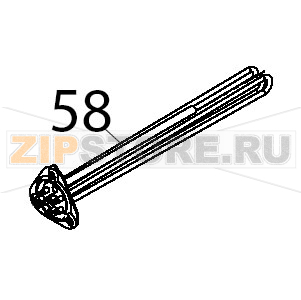Resistenza 4500 Вт flangia triangolare Teikos TS603 Resistenza 4500 Вт flangia triangolare Teikos TS603Запчасть на деталировке под номером: 58