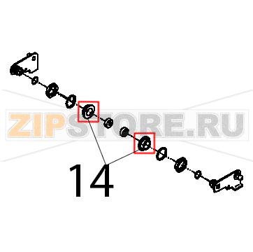 Bussola ottone M22x1.5 passaggio perno porta Teikos TS983 Bussola ottone M22x1.5 passaggio perno porta Teikos TS983Запчасть на деталировке под номером: 14