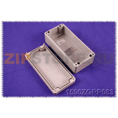 Корпус 160x75x55 мм, материал: пластик, серый, 1 шт Hammond 1590ZGRP083 