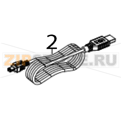 Кабель RS-232 TSC ME240 Кабель RS-232 для принтера TSC ME240Запчасть на деталировке под номером: 2