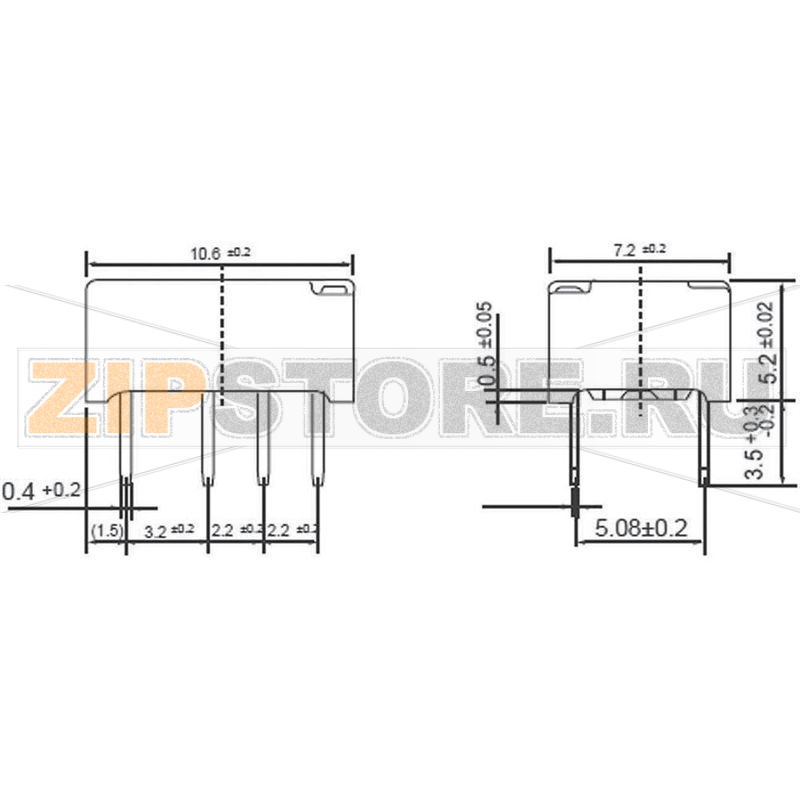 Реле электромагнитное 24 В/DC, 2 А, 1 шт Fujitsu FTR-B3 CA 24V 