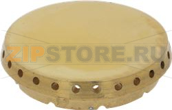 BURNER CAP PERFORATED BRASS POLISHED 