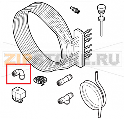 Elbow middling pipe fitting D.10 Lainox ME061T    Elbow middling pipe fitting D.10 Lainox ME061TЗапчасть на сборочном чертеже под номером: 17Название запчасти на английском&nbsp;языке: Elbow middling pipe fitting D.10 Lainox ME061T