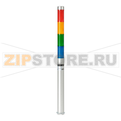 Колонна сигнальная c СИД модулем, светодиодная, алюминиевая, компактная, Ø: 25 мм, режим работы: постоянное/мигающее свечение Autonics PLDL-402-RYGB 