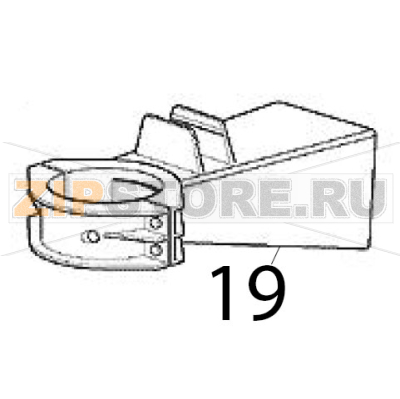 Bocchetta scarico ghiaccio Scotsman BF 80 Bocchetta scarico ghiaccio Scotsman BF 80Запчасть на деталировке под номером: 19