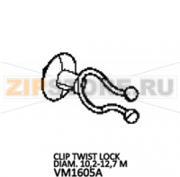 Clip twist lock diam. 10,2-12,7 M Unox XVC 705E