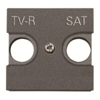 Накладка для TV-R-SAT розетки, двухмодульная, антрацитовая ABB 2CLA225010N1801