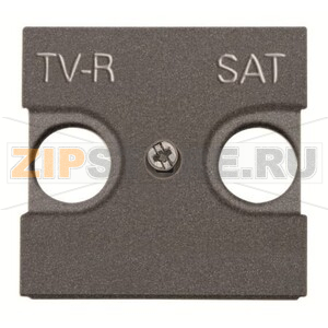 Накладка для TV-R-SAT розетки, двухмодульная, антрацитовая ABB 2CLA225010N1801 
