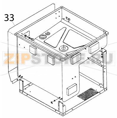 Rear panel Fagor FI-120 Rear panel Fagor FI-120Запчасть на деталировке под номером: 33Название запчасти Fagor на английском языке: Rear panel FI-120.