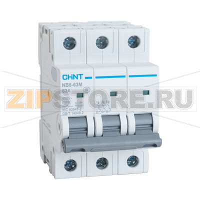 Выключатель автоматический 10 А, 10 кА, 3 полюса Chint NB8-63M 