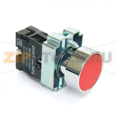 Кнопка управления, 1НЗ, IP40, без подсветки, красная Chint NP2-BA42 