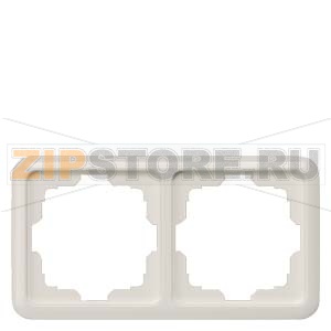 DELTA PROFIL ТИТАНОВО-БЕЛЫЙ РАМКА 2-МЕСТНАЯ  ВЫРЕЗАННАЯ 48Х48   151Х80MM Siemens 5TG1802 