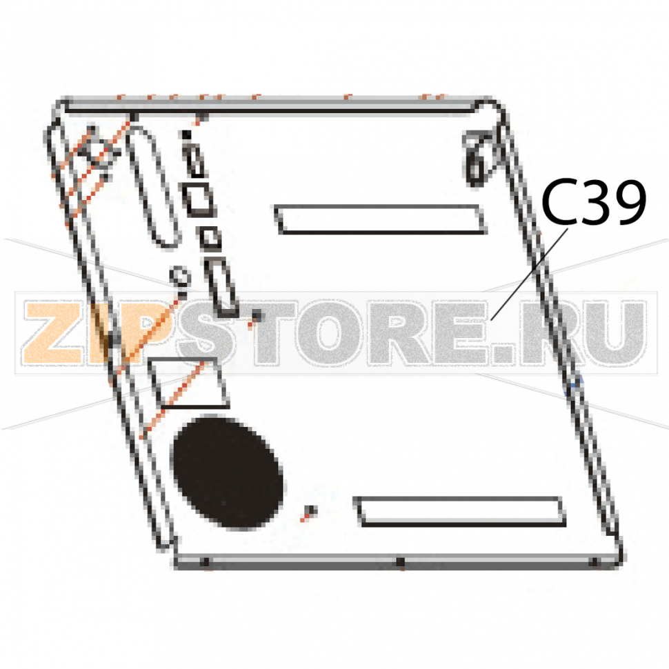 Back plate Godex EZ-2200 plus Back plate Godex EZ-2200 plusЗапчасть на деталировке под номером: C-39Название запчасти Godex на английском языке: Back plate EZ-2200 plus.