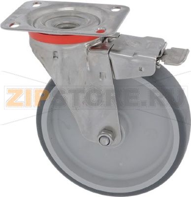 SWIVEL WHEEL WITH PLATE AND BRAKE 