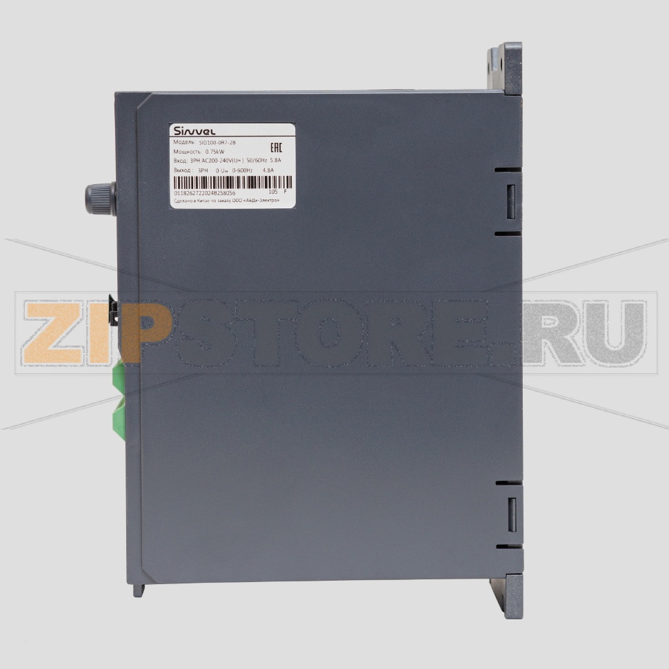 Преобразователь частоты 0.75 кВт, 1/3 фазы, 220 В, тормозной модуль Sinvel SID100-0R7-2B 