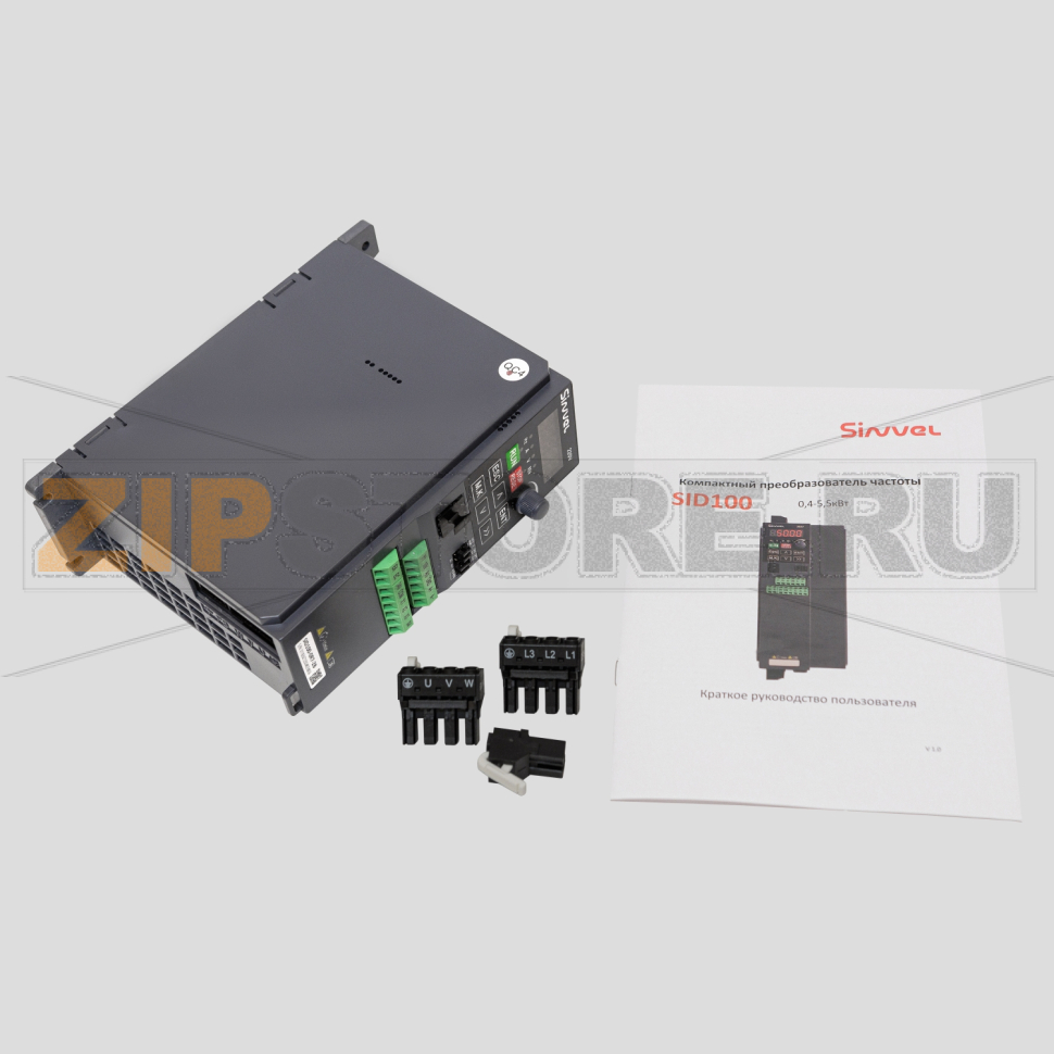 Преобразователь частоты 0.75 кВт, 1/3 фазы, 220 В, тормозной модуль Sinvel SID100-0R7-2B 