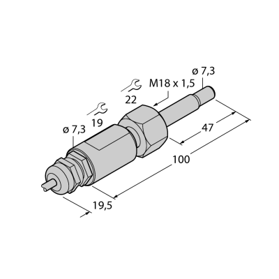 Датчики контроля потока Turck FCST-A4-NA/D100 10M 