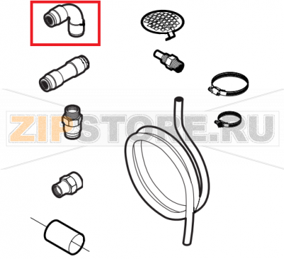 Elbow middling pipe fitting d.10 Lainox VE061D  Elbow middling pipe fitting d.10 Lainox VE061DЗапчасть на сборочном чертеже под номером: 11Название запчасти на английском&nbsp;языке: Elbow middling pipe fitting d.10 Lainox VE061D