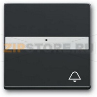 Клавиша выключателя с символом "Звонок", чёрный бархат ABB 2CKA001731A4005