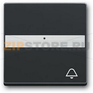 Клавиша выключателя с символом "Звонок", чёрный бархат ABB 2CKA001731A4005 