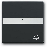 Клавиша выключателя с символом "Звонок", чёрный бархат ABB 2CKA001731A4005