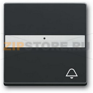 Клавиша выключателя с символом &quot;Звонок&quot;, чёрный бархат ABB 2CKA001731A4005 