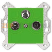 Розетка TV-R-SAT, зелёная ABB 2CHH083303A6067