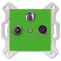 Розетка TV-R-SAT, зелёная ABB 2CHH083303A6067