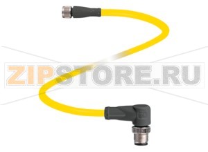 Кабель датчика-исполнительного устройства Connection cable V3-GM-YE0,5M-PVC-U-V11-W Pepperl+Fuchs Описание оборудованияConnection cable, M8 to M12, PUR cable, 3-pin